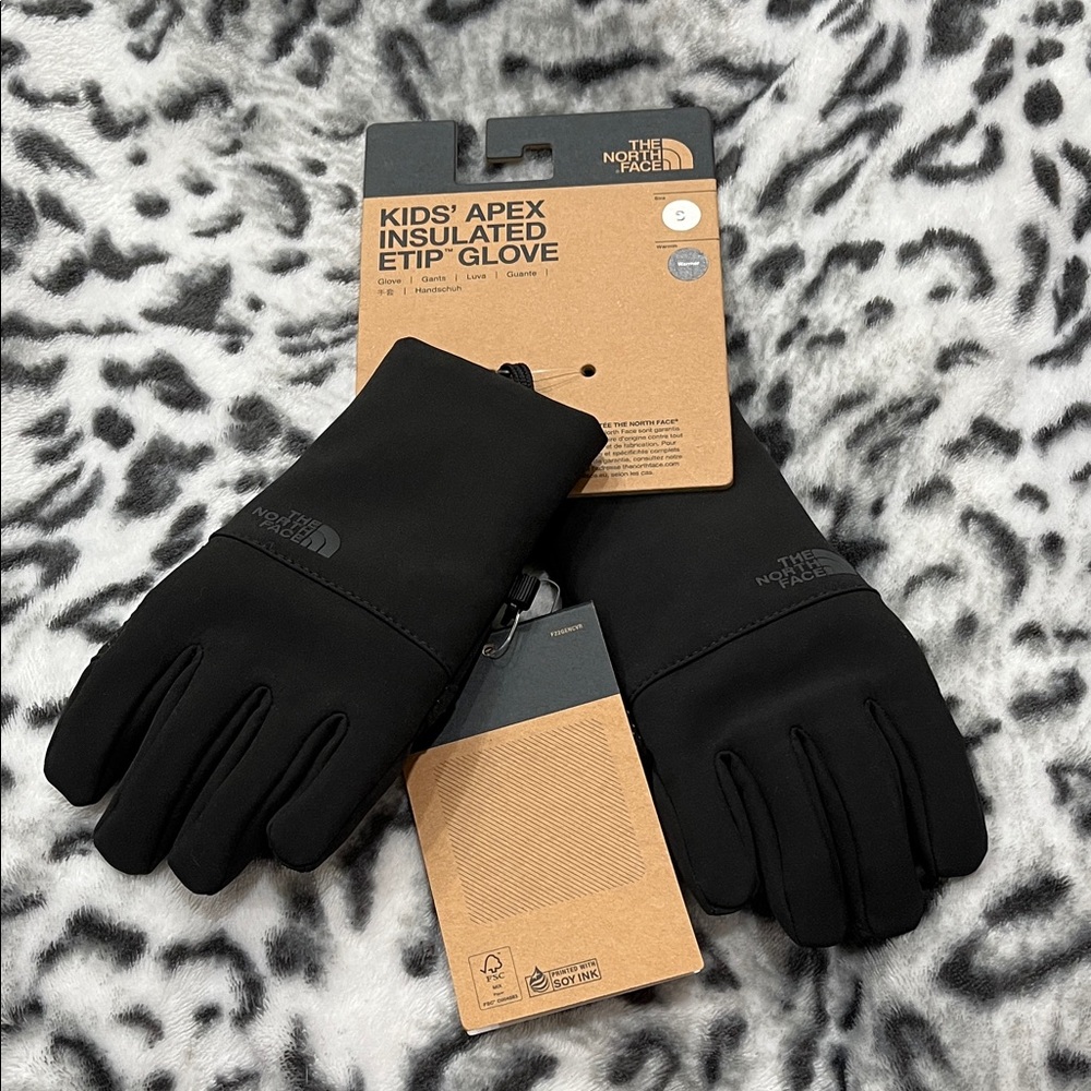 New!! The North Face Kids' Black Apex Insulated ETIP Gloves